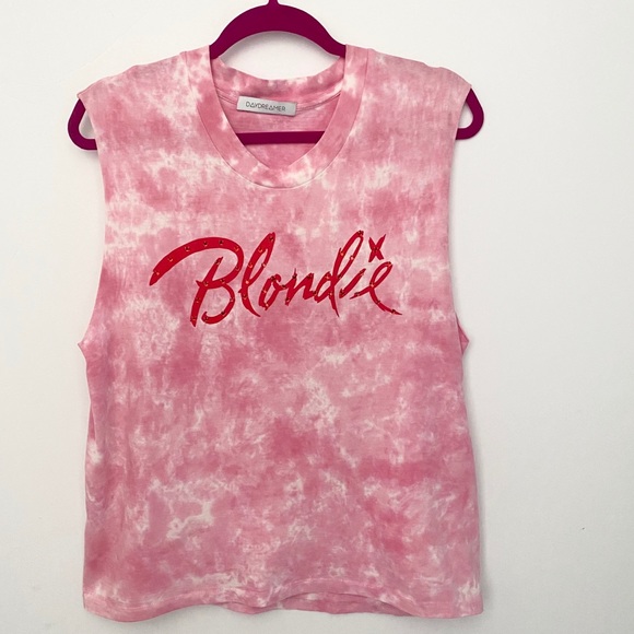 Daydreamer ☻︎ Blondie Muscle Tee ☻︎ Pink Tie Dye - Picture 5 of 16